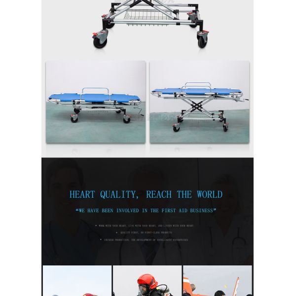 Medical Care Evacuation Stretcher Blue With Sturdy Construction