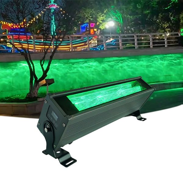 120W Outdoor Water Ripple Light LED Linear Bar RGBW Wave Effect Wall Washer Landscape Lighting
