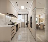 Home Hotel Cerâmica Melamina Shaker Armários de cozinha com Island Sink Countertop