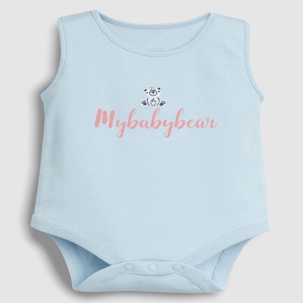 Unisex 100% Cotton Custom Printing Solid Color Sleeveless Baby Summer Rompers Baby Rompers