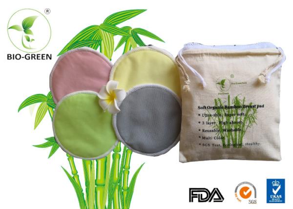 Laminated PUL Washable Bamboo Breast Pads For Mother Flower / Heart Shape