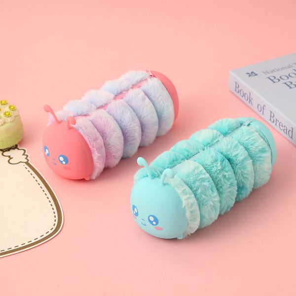 Мультфильмы Милый плюшевый кукла карандаш сумка Силикон безвкусный макияж для канцелярских принадлежностей школьных принадлежностей карандаш чемодан