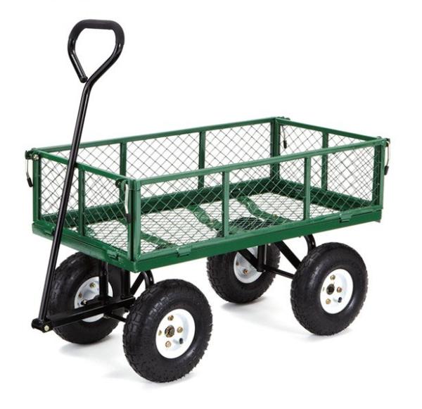 Heavy Duty Foldable Garden Trolley rust resistant With Iron Platform
