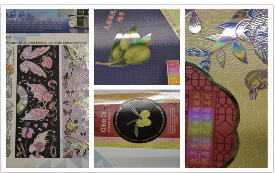 Carimbo UV do verniz e da folha de With da impressora de Digitas do Inkjet dos enfeites da etiqueta