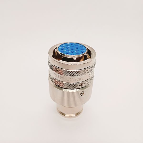 Y11 Series Circular Connector 19-Pin Plug Male Aviation Connector with IP65 Dustproof Waterproof and Gold-Plated Contacts