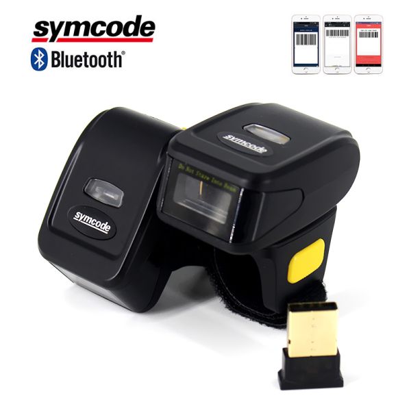 Handheld Mini Wireless Barcode Scanner / Bluetooth Ring Scanner Portable Reader