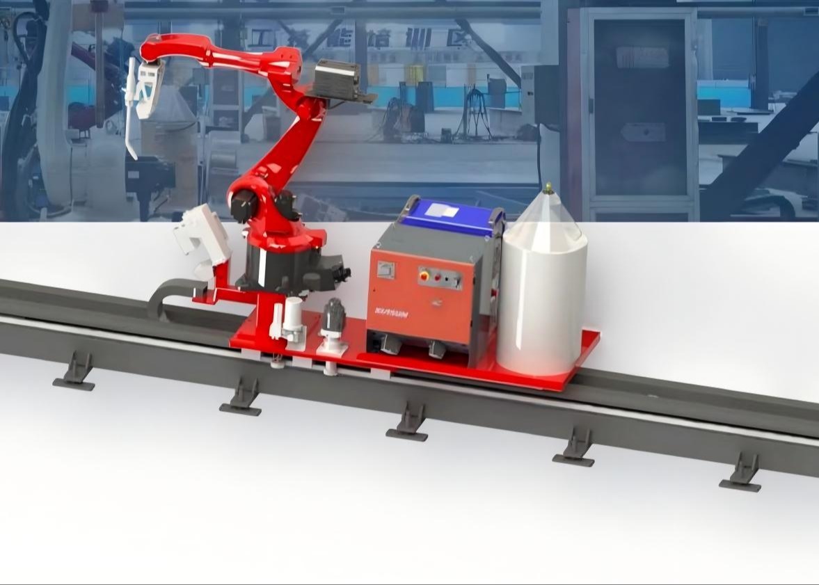 2010mm Arm Span Orthogonal Rail Welding Robot For Crane Beam H-Shaped Steel Column