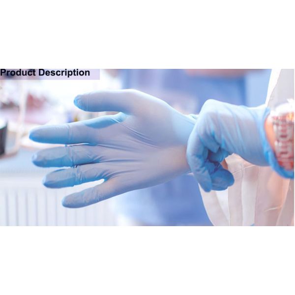Blue Powder Free Non-Medical Nitrile Gloves With High Quality Disposable NItrile gloves