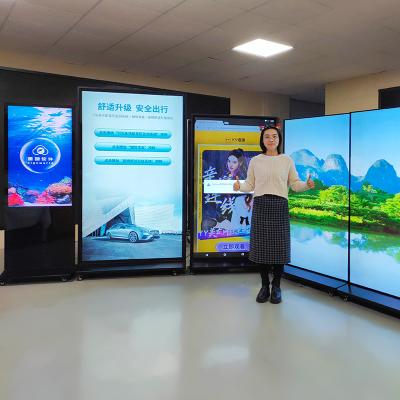 75 85 98 Inch Floor Standing Digital Signage Full Screen Kiosk Totem Advertising LCD Display