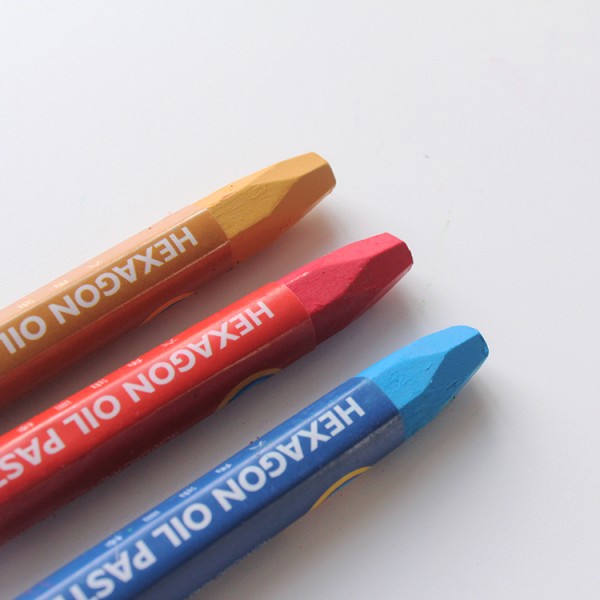 12 Colors Hexagonal Non-toxic Gallery Soft Paints Oil Pastel for Children