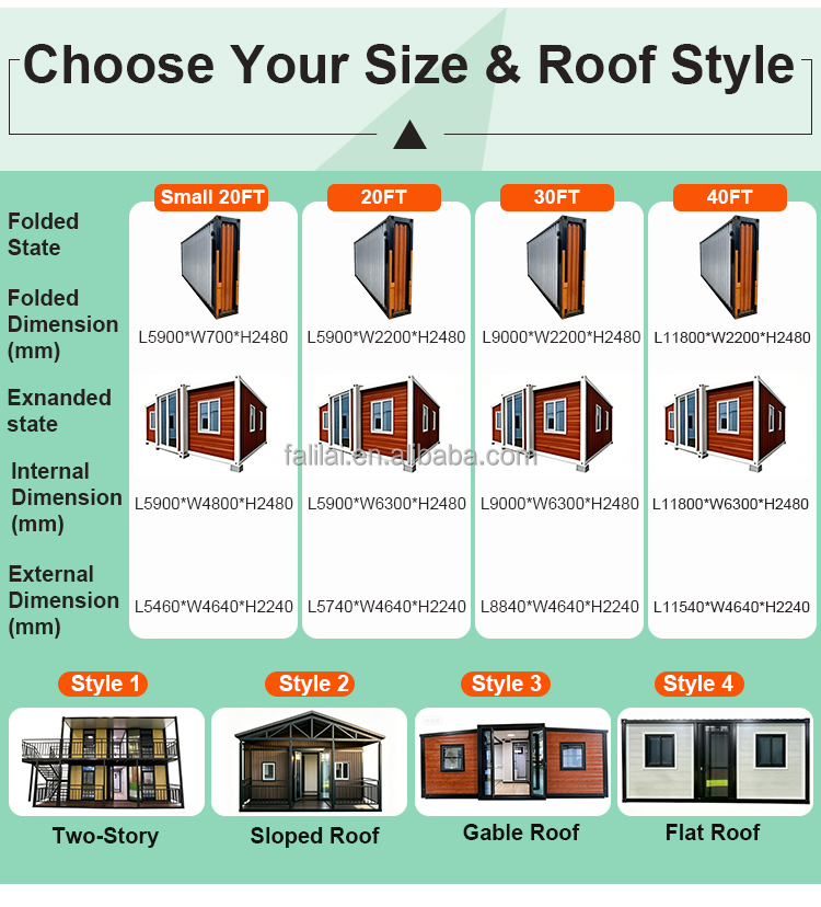 Insulated Modular 20Ft 40Ft Expandable Container House 2 3 4 Bedroom Luxury Portable Outdoor Mall Kitchen Home Sale