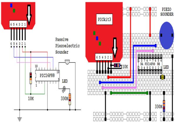 Programador vermelho Pickit 3 do microchip para a condição nova da placa de controlador de Arduino