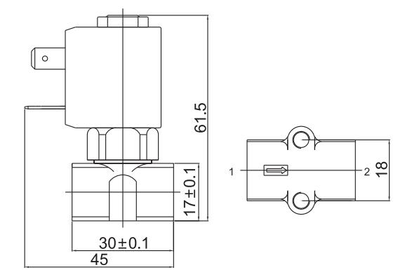 2 Way NC Direct Action Small Brass Solenoid Valve For Water Air 24V 220V