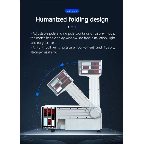 3kg Foldable Label Printing Weighing Scale Barcode Digital Computing Machine Scale Weight