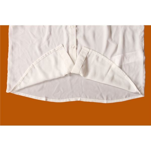 Casual White Princess Collar Shirt 100% Polyester With Cute Bandage