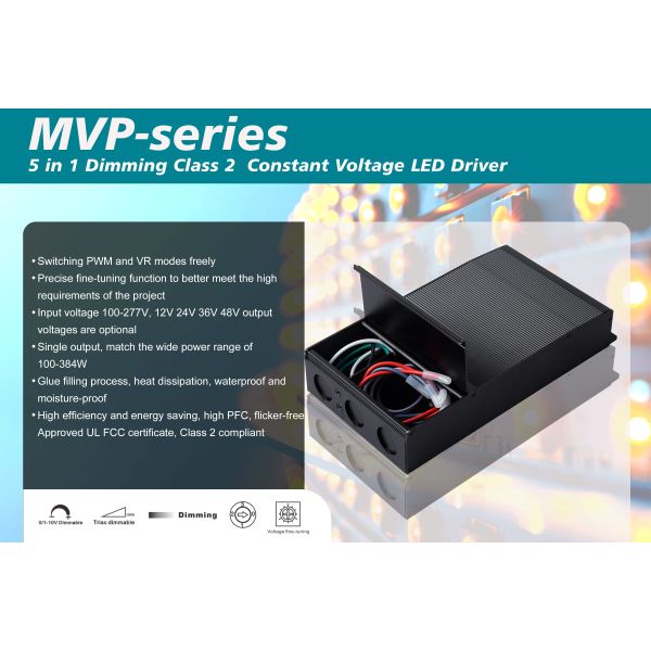 300W 5 In 1 Dimming IP65 Rated LED Driver for Dimmable Power Supply