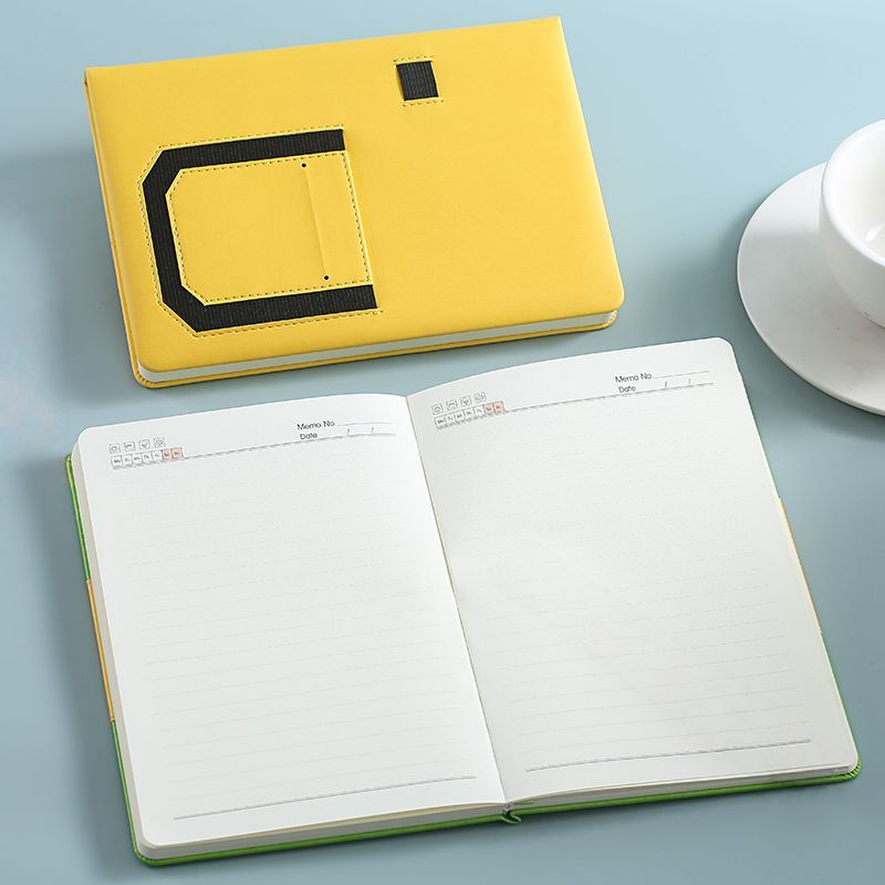 Custom Logo Executive Leather Bound Journal Refillable A5 PU Leather Business Notebook Gift Set
