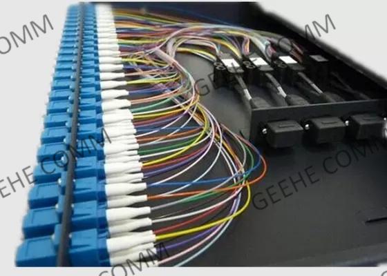 FTTH 1U 19 Inch 24 Port Fiber Patch Panel With Adapter