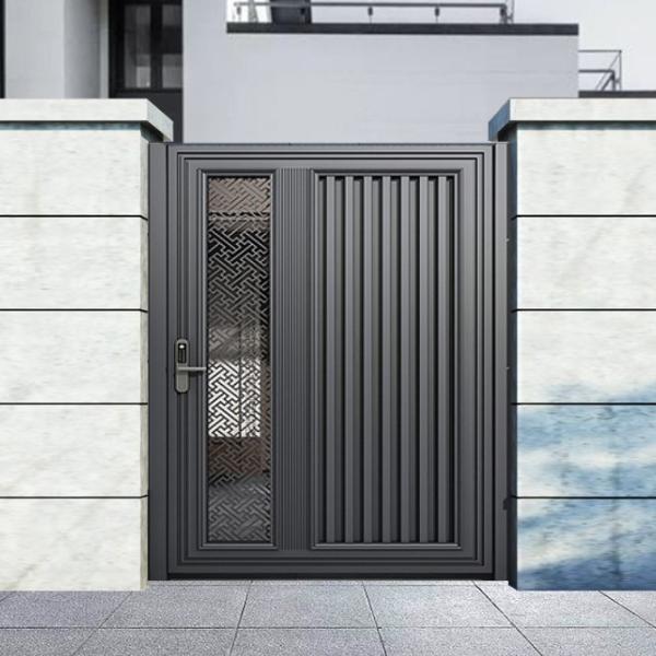 ISO Retractable Canopy Aluminium Entry Gates Weather Resistant Modern And Sleek