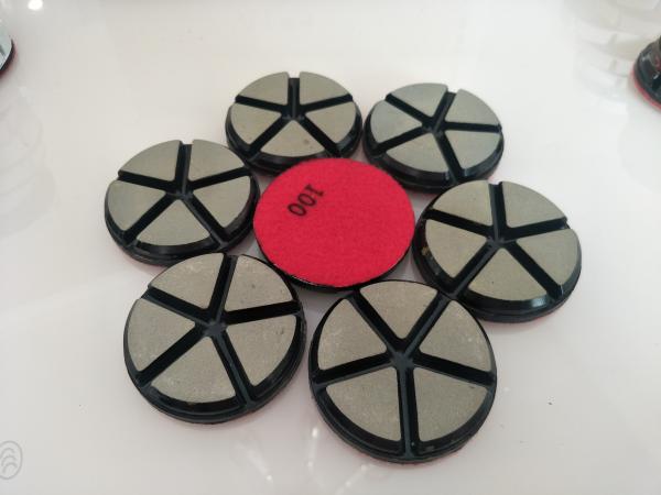 3 Inch ceramic bond concrete polishing pads for fast grinding concrete floors with velcro backing