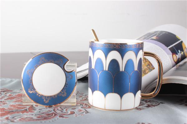 Hot Cold Drinks Sustainable 400cc Fine Porcelain Couple Coffee Mugs