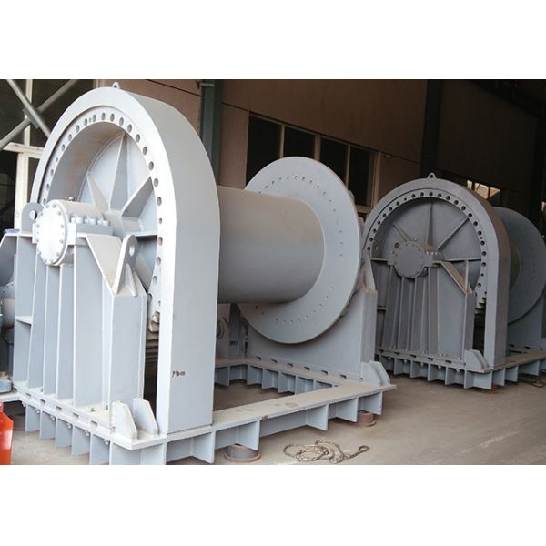 Shipyard Low Noise Heavy Industry Windlass Winch With Smooth Drum