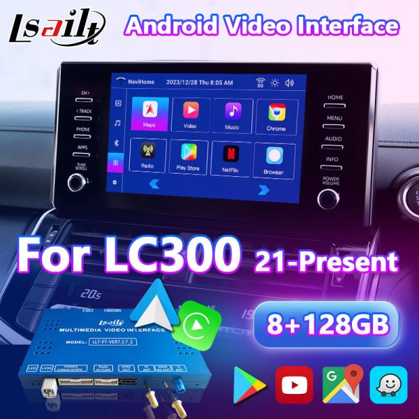 Lsailt Android Navigation Multimedia Video Interface for 2021-2024 Toyota Land Cruiser 300 GX GXL AX LC300