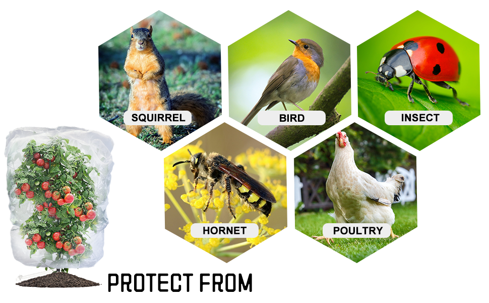 Plant Freeze Protection Covers 32 x 47 Inch Winter Shrub Cover Tree Frost Blanket Drawstring Winter Frost Prote