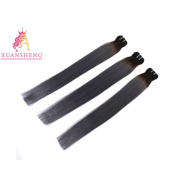 Virgin Custom Human Hair Wigs Silky Straight Human Hair Gray Color Hair Bundles