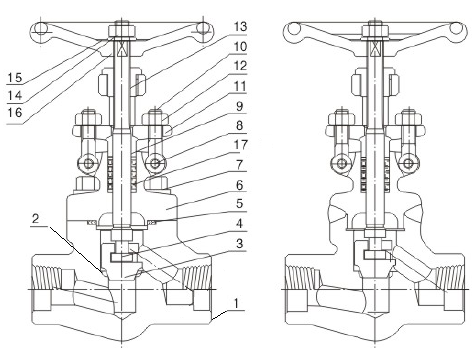 Class 800lb Forged Steel Globe Valve F316L Premium Materials Long Service Life