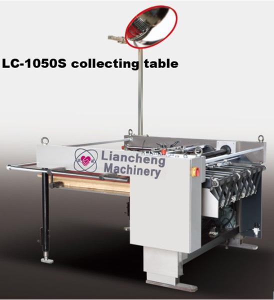 LC-1050S collection machine collect the paper and make them in order automatically full-automatic cylinder screen press