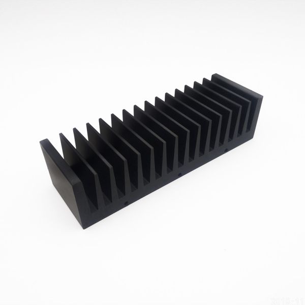 Custom LED Aluminum Profile Heat Sink With Anodizing Black Surface Treatment