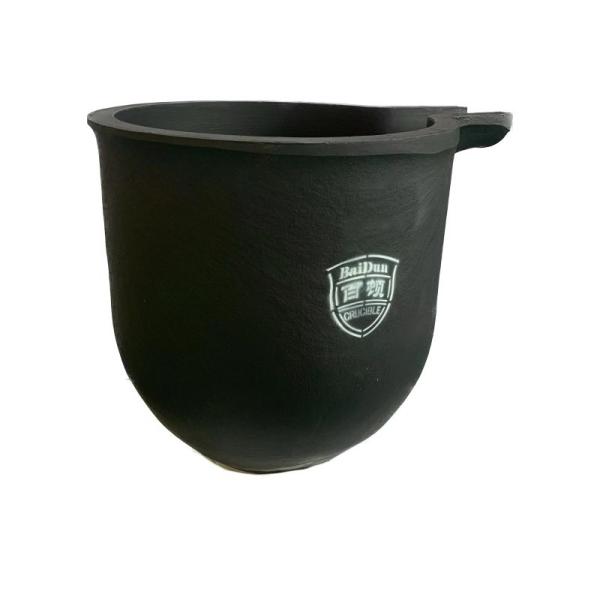 Jewelry Making Gold Melting Crucible Heat Resistant Black Graphite Crucible 150kg Capacity