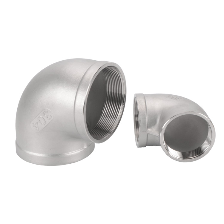 BSPP SS Pipe Fittings Stainless Steel Elbow Female Thread Equal 90 Degree 150LB