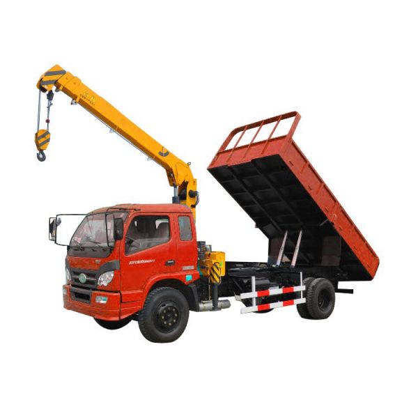 8 Ton Small Truck Mounted Crane With Hydraulic Straight Arm
