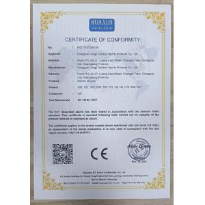 Huizhou Xingqishi Sporting Goods Co., Ltd. Certifications