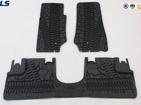 Rubber 4X4 Car Floor Mat for Jeep Wrangler Jk 2/4 doors 2007-2014