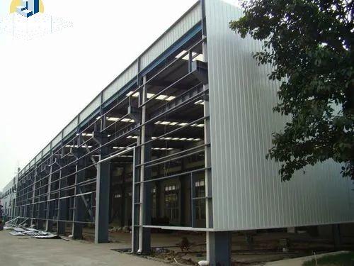 Casa de armação de aço da casa pré-fabricada da porta deslizante, único armazém do metal da casa pré-fabricada da inclinação