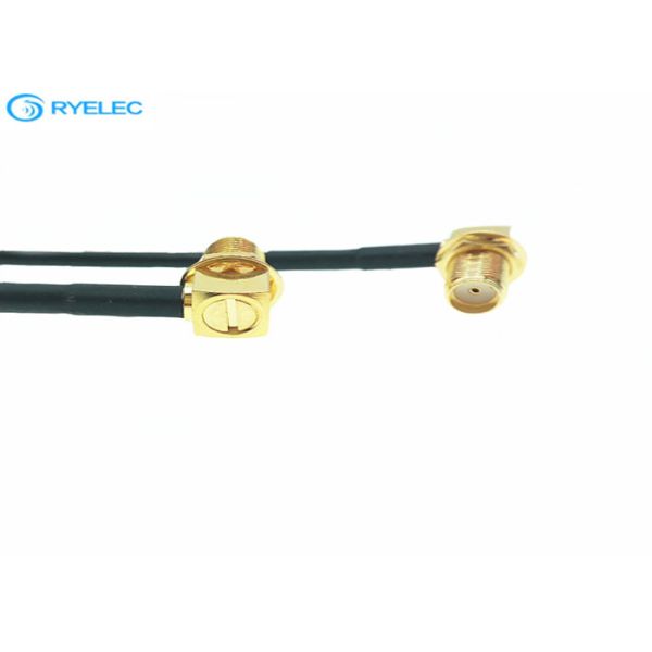 RG174 Plated Gold RF Coaxial Extension Cable SMA RA Female To SMA Male