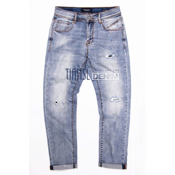 407gsm Indigo Black Jeans Fabric Heavy Weight Polyester Denim 12oz