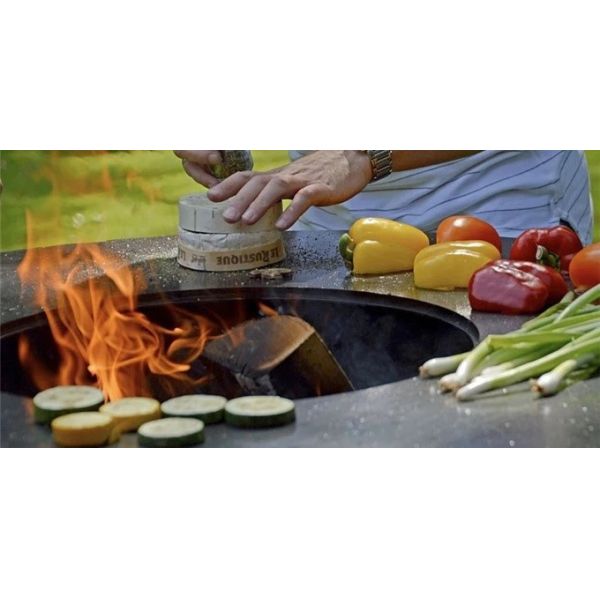 Outdoor Corten Metal Corten Steel Bbq Grill 100x90CM