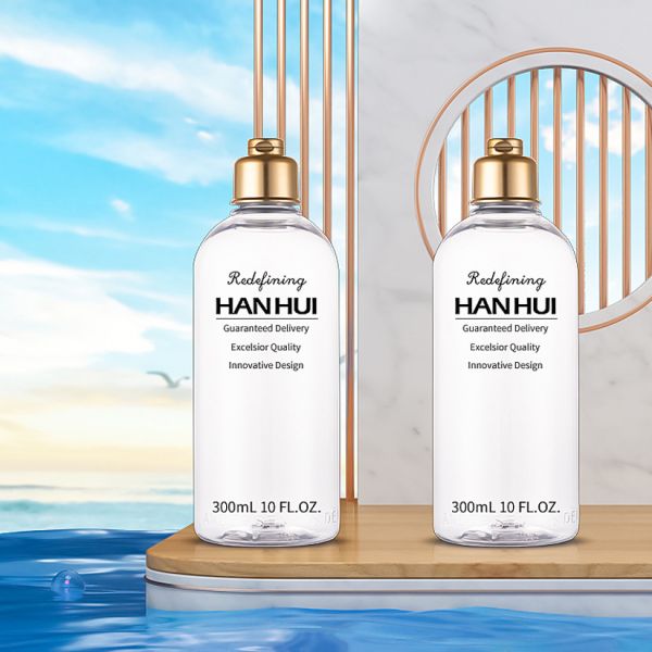 Recyclable 10 OZ Boston Round PET Plastic Bottle Cosmetic For Body Lotion