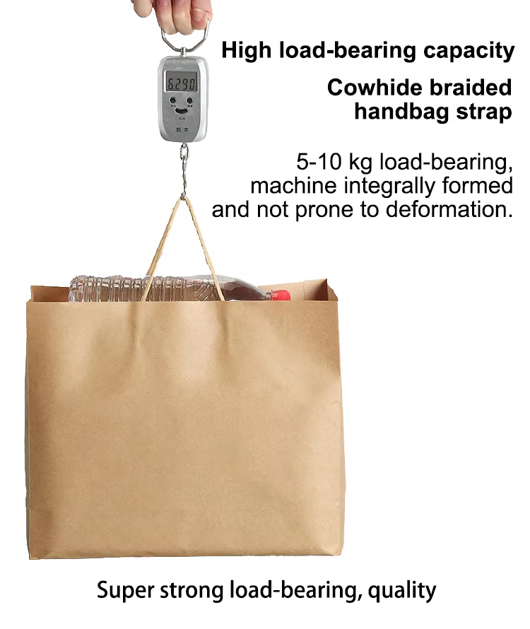 Customized printing of logos on paper bags eco-friendly and recyclable disposable food packaging kraft paper bags