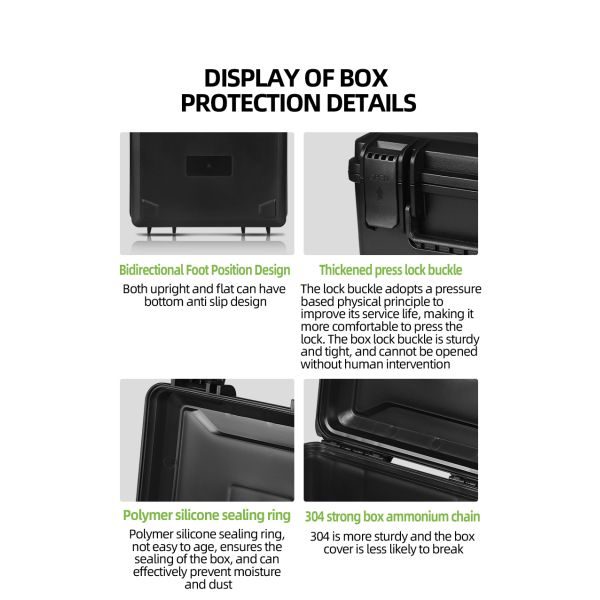 Custom Shockproof IP67 Waterproof Tool Case EA-2620H