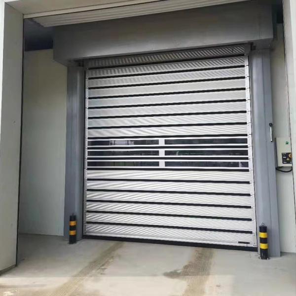 Silver Aluminium Roller Shutter Door frame Commercial Rolling Door Ventilated
