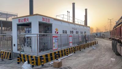 Horizontal Container Fuel Station 50CBM Carbon Steel Container Petrol Station