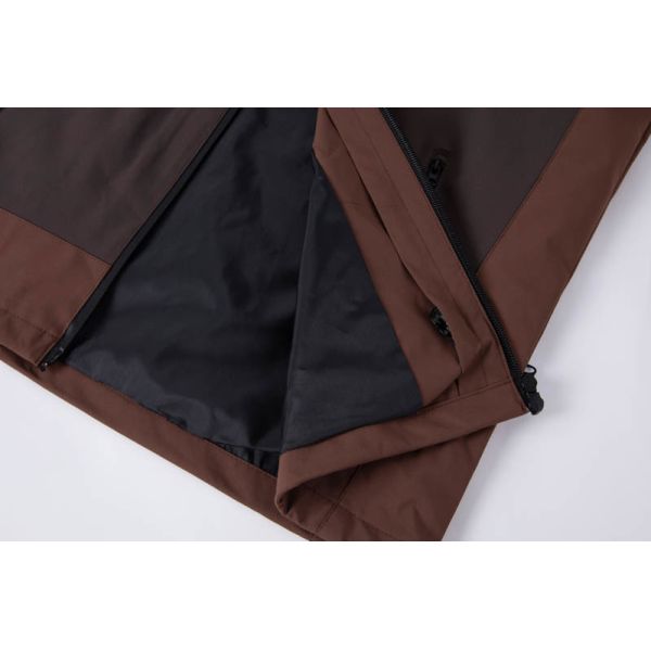 Men's 10000mm Waterproof Windproof Classic Jacket with Adjustable Fit and Color-Block Design