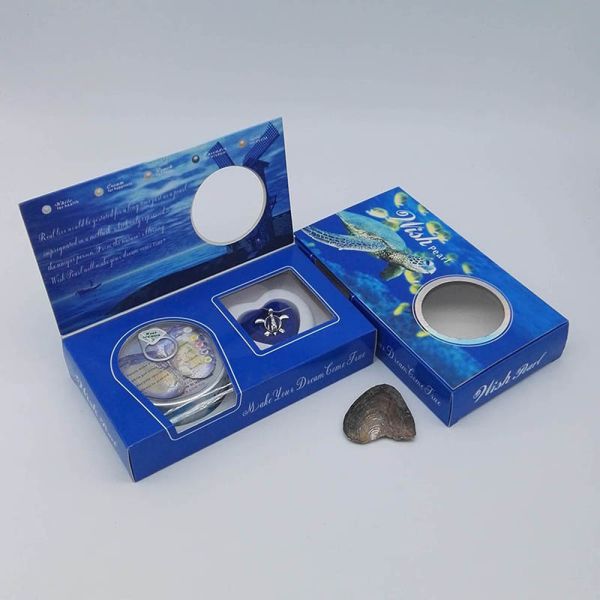 DIY Fashion Wish Pearl Necklace Ananda Gift Box Sets with Turtle Cage Pendant for Holiday Gift
