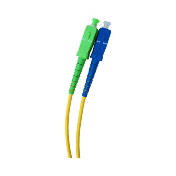 SX SM 0.9mm Fiber Optic Patch Cord , Telecom Grade SC / APC to SC / UPC LSZH Cable