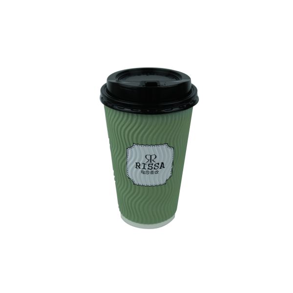 Logo Printed 500ml Disposable Espresso Cups FDA Standard For Picnic / Barbeque